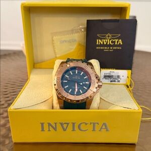 Invicta Rose Gold and Teal Watch